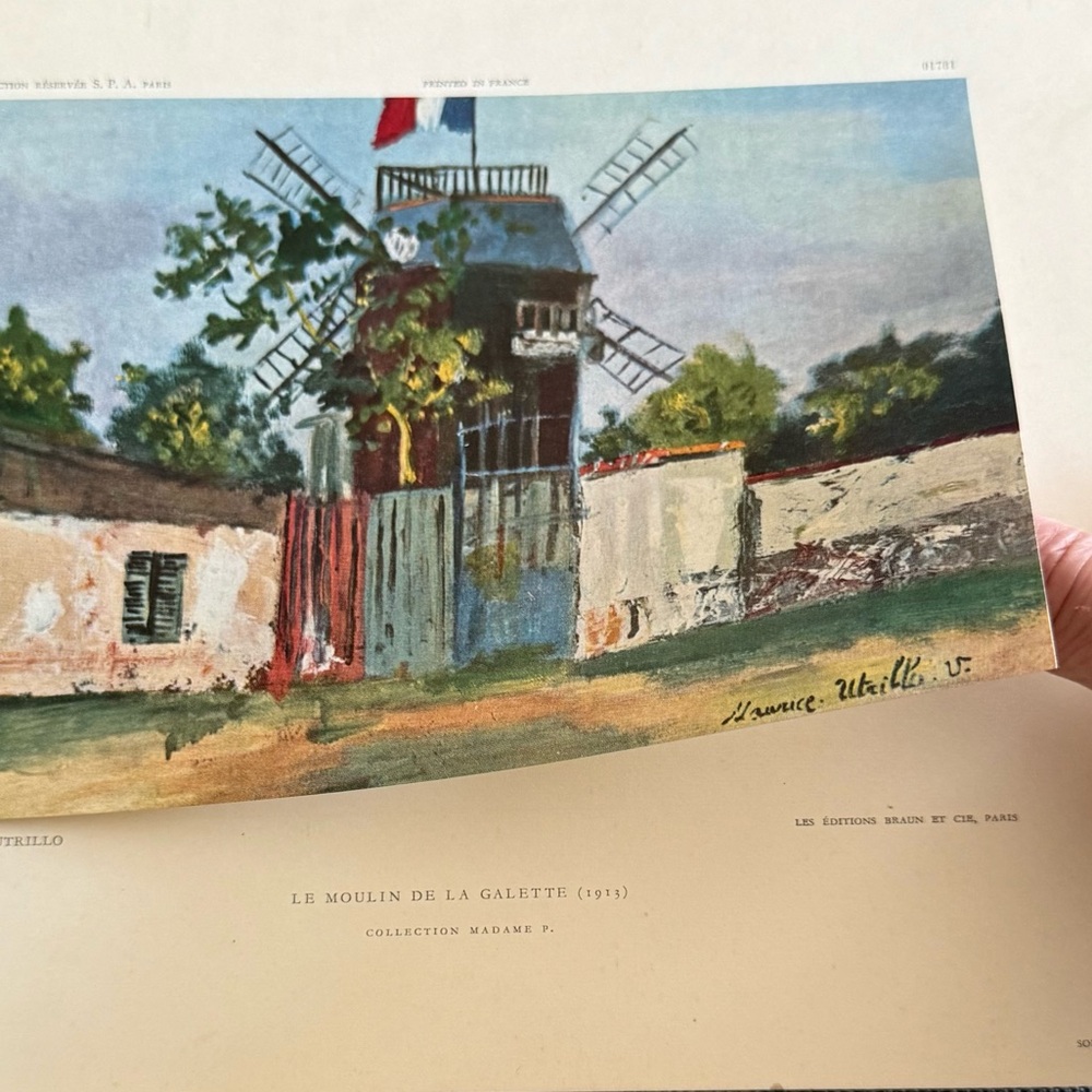 3/$25 Vintage Maurice Utrillo Print Le Moulin de la Galette 1913 Numbered - Picture 3 of 11
